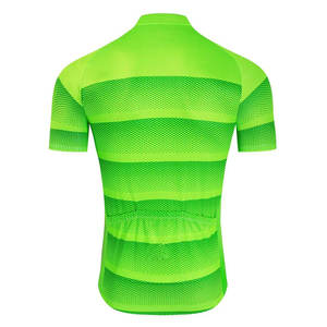 Maillot de cyclisme vert fluorescent multi-scènes à manches courtes, style ajusté confortable, double usage, équipement de compétition, trajet quotidien, logo exclusif - Product Image 2