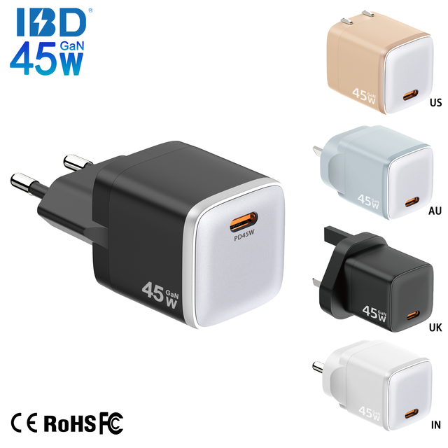 Original OEM NEW Mini Gan PD3.0 45W Super Fast Foldable Type-C Laptop Wall Charger with SCP & OTP for Business Trip Travel