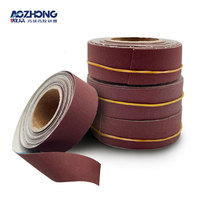 AOZHONG Rouleaux de papier abrasif en oxyde d'aluminium à liant résineux, grain 120, 115 mm, pour polissage de métaux à sec et à l'eau, pour bandes abrasives