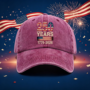 Gorra de Béisbol Bordada Personalizada al por Mayor, de 6 Paneles, Talla Ajustable, Estilo Retro Americano, 250 Aniversario, para Hombre - Product Image 4