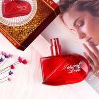 TONFLY Perfume de mujer en forma de corazón Fragancia ligera fresca y duradera Día de San Valentín Qixi Regalo Fragancia Perfume en aerosol de corazón 50ML
