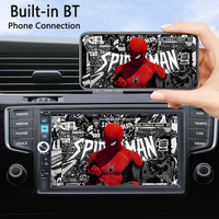Reproductor MP5 Universal para Auto de 7 Pulgadas con Bluetooth, Ranura para Tarjeta TF, Radio FM, Mirror Link, Control del Volante, Estéreo, USB y Cámara de Reversa