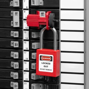 キー付き安全ロックアウトタグアウト南京錠（安全色：赤） - Product Image 6