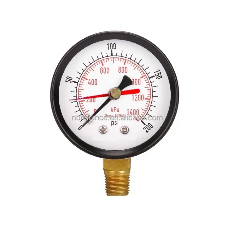100mm/4inch Red Reset Tattle-Tale Drag Pointer Low Pressure Gauges for Double Needle Recording Highest Reading