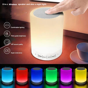 Veilleuse LED sans fil USB Mini <span class=keywords><strong>lampe</strong></span> <span class=keywords><strong>de</strong></span> <span class=keywords><strong>chevet</strong></span> portable moderne avec haut-parleur sans fil 5V à contrôle tactile intelligent pour chambre à coucher - Product Image 5
