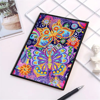 Kit de carnet de peinture diamant A5 Mandala avec strass de forme spéciale, 50 pages, cadeau créatif d'artisanat artistique pour adultes