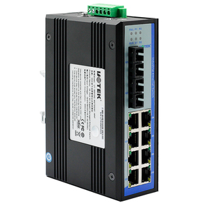 UOTEK 10 портов, промышленный гигабитный коммутатор <span class=keywords><strong>Ethernet</strong></span>, уровень <span class=keywords><strong>Ethernet</strong></span> 2, протоколы Din-rail, коммутатор UT-62010G-8GT2GSC-MNF - Product Image 1