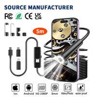 Caméra Endoscopique Industrielle 8mm avec 8 LED, Étanche, pour Inspection de Canalisations et Moteurs de Voiture, Compatible Téléphone, Fourniture en Gros OEM ODM