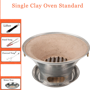 <span class=keywords><strong>Four</strong></span> en terre cuite de style <span class=keywords><strong>japonais</strong></span> AUPLEX en acier inoxydable pour barbecue au charbon de bois, foyer en terre cuite à l'ancienne, sécurité des flammes pour la cuisson - Product Image 1