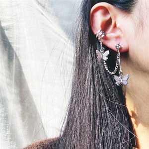 Korean Silver Color <strong>Clip</strong> <strong>on</strong> Stud Butterfly <strong>Earrings</strong> <strong>Girls</strong> - Product Image 1