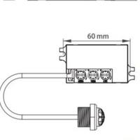 Détecteur de mouvement infrarouge humain PIR réglable de type split JB218B 120 ° /360 °   Détecteur de contrôle de la lumière