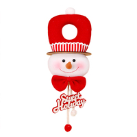 Zaves Serie 13 Zoll Klassische Weihnachtsmann-Schneemann Türhänger Rote Polyester Weihnachtsdekoration Fabrik Großhandel