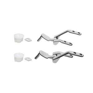 Charnières de siège de toilette Clio chromées, longueur 13 cm, largeur 11,2 cm, hauteur 4 cm - Product Image 1