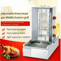 Machine à shawarma de comptoir, four à rôtisserie vertical, grill à kebab, cuisinière à gaz LP, four rotatif, machine à shawarma avec portes