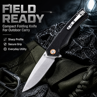 Couteau pliant EDC portable de poche en acier D2 haute dureté avec ouverture assistée par roulement, manche G10, pour camping et activités de plein air
