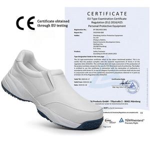 JIANKUN CE bianco vera pelle antistatica ESD impermeabile Clean Room infermiere <span class=keywords><strong>scarpe</strong></span> di sicurezza <span class=keywords><strong>per</strong></span> laboratorio di prodotti farmaceutici - Product Image 1