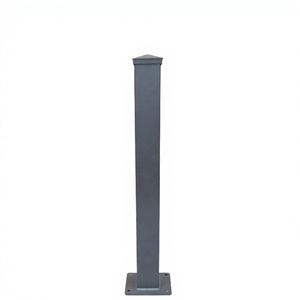Poste de Cerca de Aluminio Negro Personalizado con Ranura Deslizante, Cerca de Jardín de Buena Calidad, Modelado 3D Disponible - Product Image 2