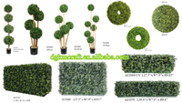 Fabrication en gros de boules de topiaire artificielles, arbres en buis artificiels, plantes bonsaï artificielles pour la décoration de la maison et du jardin