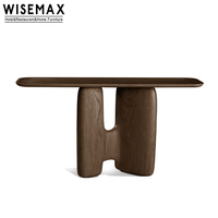 WISEMAX FURNITURE Mobilier d'intérieur minimaliste nordique Table d'entrée rectangulaire Table console décorative en bois massif pour hall d'hôtel