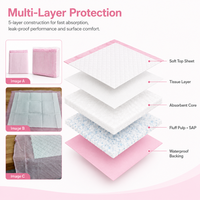 Tapis d'apprentissage de la propreté pour chiots OEM, absorbants rapidement, anti-fuites, jetables, écologiques et biodégradables