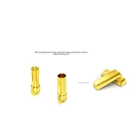 Connecteur banane mâle/femelle Amass GC5010 5,0 mm 40A à stabilité continue plaqué or 24K pour modèles réduits d'avions et véhicules électriques