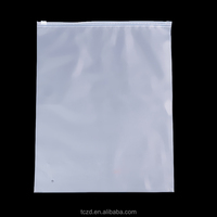 Petit mini logo imprimé sac à fermeture éclair en plastique givré emballage bijoux pour accessoires bagues sacs à vêtements