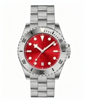Montre classique pour homme de haute qualité avec logo personnalisé, résistante à l'eau 10ATM, super lumineuse, en titane, mécanique, à bracelet.