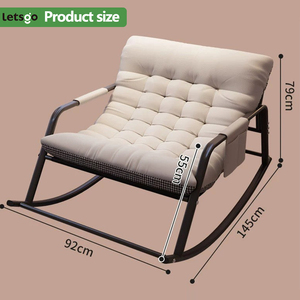 Sillón Mecedor de Lujo, Sofá Moderno para el Hogar, Balcón, Siesta, <span class=keywords><strong>Reclinable</strong></span>, Diseño Amplio de Alta Gama - Product Image 3