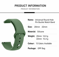 Bracelet de montre en silicone en gros 20mm 22mm à dégagement rapide, anti-poussière, souple, sportif, de remplacement pour montre connectée, personnalisable OEM