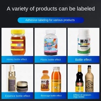 Machine d'étiquetage automatique de bouteilles rondes CE, applicateur d'étiquettes adhésives haute vitesse pour bouteilles cosmétiques et alimentaires