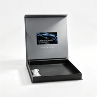 Boîte cadeau vidéo personnalisée avec écran LCD, emballage rigide à rabat pour la promotion de marques automobiles et les présentations d'entreprise
