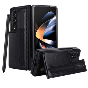 Custodia Pieghevole Multifunzione per Cellulare in PC e Pelle PU con Porta Penna e Slot per Schede per Samsung Galaxy <span class=keywords><strong>Z</strong></span> Fold 3 4 5 6 7 - Product Image 2