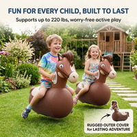 2 chevaux gonflables rebondissants, jouets pour enfants, épaissis, avec pompe, charge maximale 220 lbs, pour enfants de 5 ans et plus