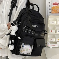 Mochila Simple Impermeable Unisex para Estudiantes de Secundaria y Universidad, Diseño Moderno y Original, Gran Capacidad, Transpirable, de Nailon
