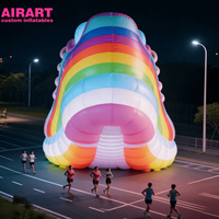Chaussures LED gonflables pour la décoration des parcs, chaussures de sport personnalisées pour la promotion, ballons de course gonflables