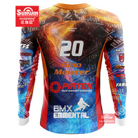 Maillot de motocross BMX grande taille personnalisé chemise de course de sport respirante pour & Moto vente en gros de vêtements de course BMX