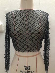 Women's Sexy <strong>Mesh</strong> Beaded <strong>Sequined</strong> Long-Sleeve <strong>Top</strong> T-Shirt Sehe Fashion - Product Image 6