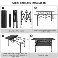 Table de pique-nique pliante portable ultralégère HOMFUL pour le camping en plein air