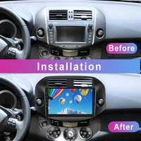 Podofo 10,1 "2 Din Car Stereo Radio Frame Car Fascia Panel Head Unit Trim para Toyota RAV4 2007 2008 2009 2010 2011
