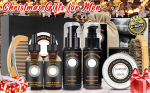 Kit de Soin de la Barbe Personnalisé avec Logo, Peigne à Barbe Naturel, Huile Bio Hydratante pour la Croissance et l'Entretien de la Barbe - Product Image 2