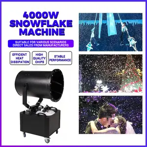 CH 4000W LED מכונת שלג גדולה רועדת לחתונה למסיבה, מכונה להכנת פתיתי שלג לבמה