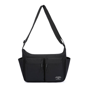 Sac bandoulière japonais tendance en nylon multi-poches avec fermeture éclair |   Sac à bandoulière léger et imperméable de grande capacité - Product Image 2