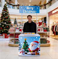 Tables promotionnelles portables personnalisées, comptoirs pliables en plastique pour événements publicitaires et salons professionnels