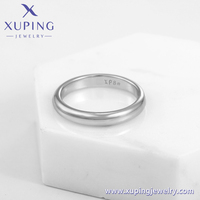 Bijoux XUPING, cuivre écologique plaqué couleur platine, anneaux de forme circulaire décontractés et tendance pour femmes