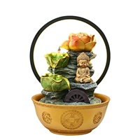 Bouddha fontaine Lotus eau qui coule ornements créatif table eau qui coule fontaine décor ornements décor à la maison