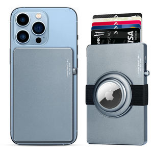 Dunste Aangepaste Logo Smart Creditcard Pop-Up <span class=keywords><strong>Rfid</strong></span> Aluminium Metalen Air Tag Portemonnee Met Houder - Product Image 1