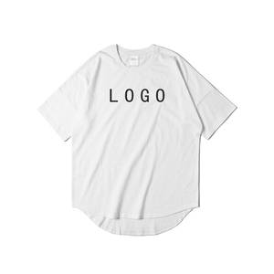 Wholesale Boxy Oversized Plain Blank T Shirts Luxury <b>Drop</b> Shoulder 100% Cotton Tshirts 220gsm Heavyweight Men's Baggy T-Shirt - Product Image 3