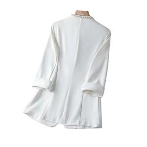 Chaqueta de Traje Pequeña para Mujer, Nueva Colección Primavera-Otoño, Estilo Simple y Elegante, <span class=keywords><strong>Sin</strong></span> <span class=keywords><strong>Botones</strong></span> - Product Image 3