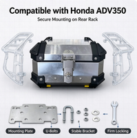 Boîte à bagages arrière pour moto de grande capacité 45L, coffre de rangement pour voyage compatible avec Honda ADV350, Caja Trasera Para Moto