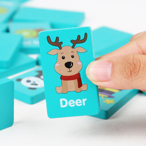 Bộ nhớ bằng gỗ Solitaire phù hợp với trò chơi suy nghĩ logic đào tạo đồ chơi động vật trái cây phù hợp với khối trò chơi - Product Image 2